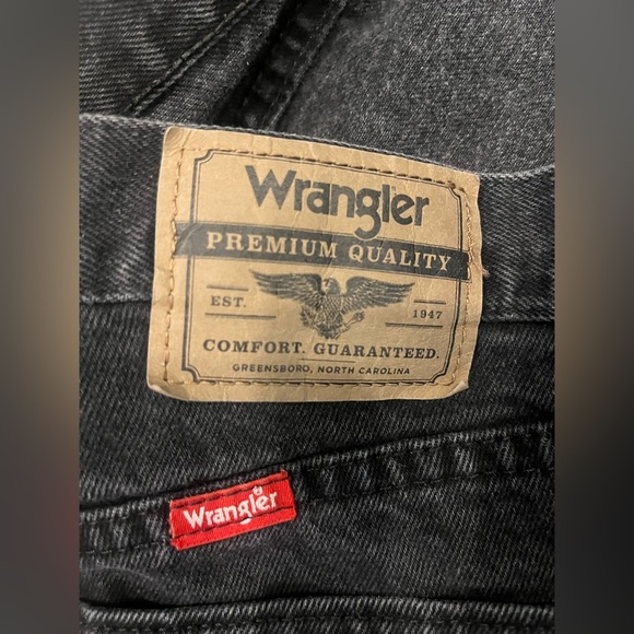 Wrangler Black Relaxed Fit Jeans 32x32 - Picture 3 of 4